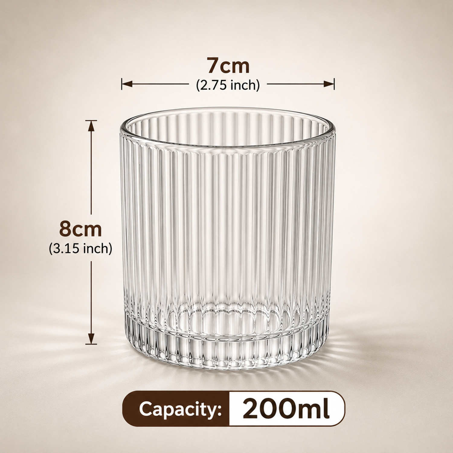 Image of Crystalglasses (Pack of 6) Glass Set for Juice /Coke /Mocktails /Coffee / 200 ML Glass Set Water /Juice Glass (200 ml, Glass, Clear)
