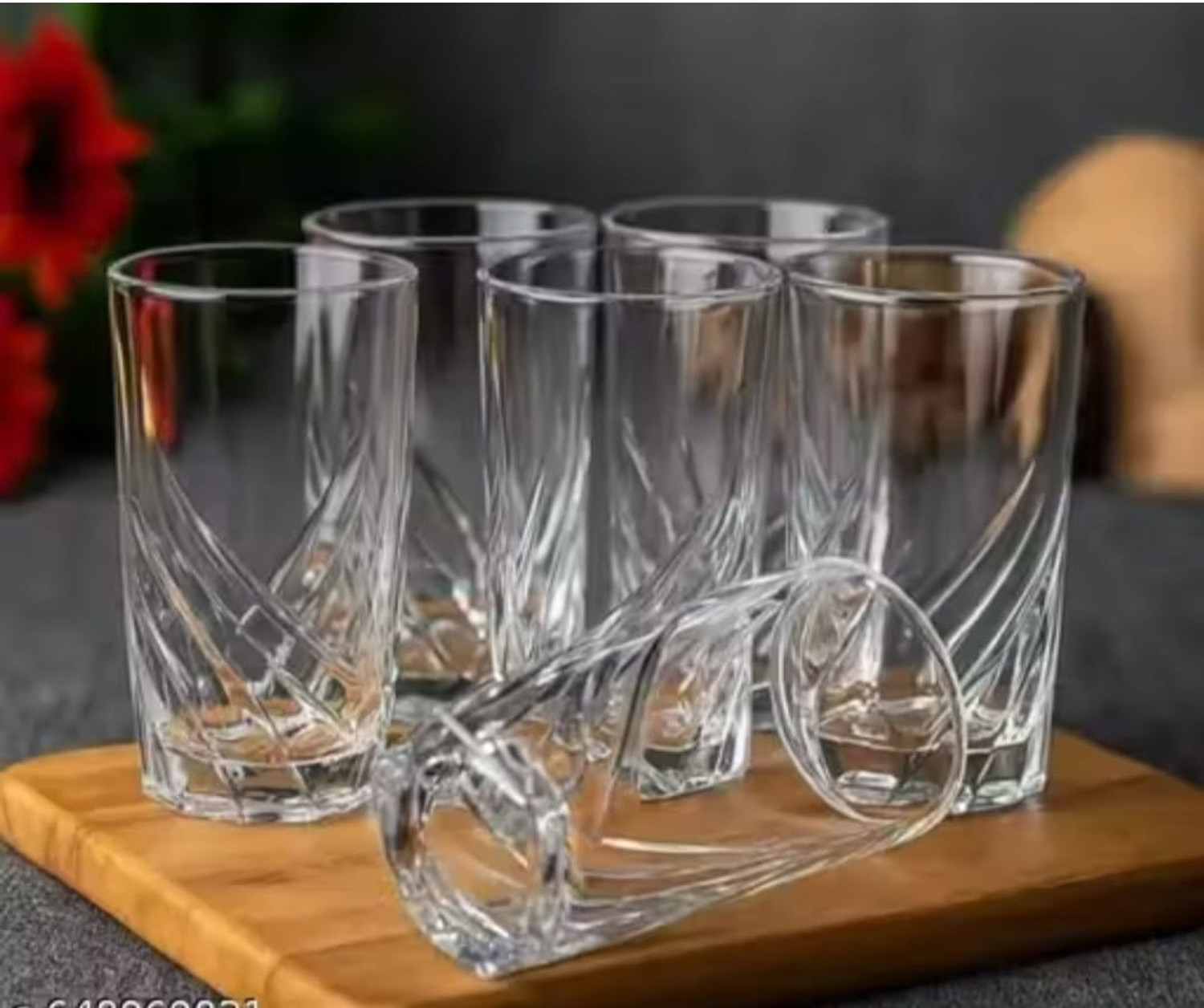 Image of Crystalglasses (Pack of 6) Glass Set for Juice /Coke /Mocktails /Coffee / 200 ML Glass Set Water /Juice Glass (200 ml, Glass, Clear)