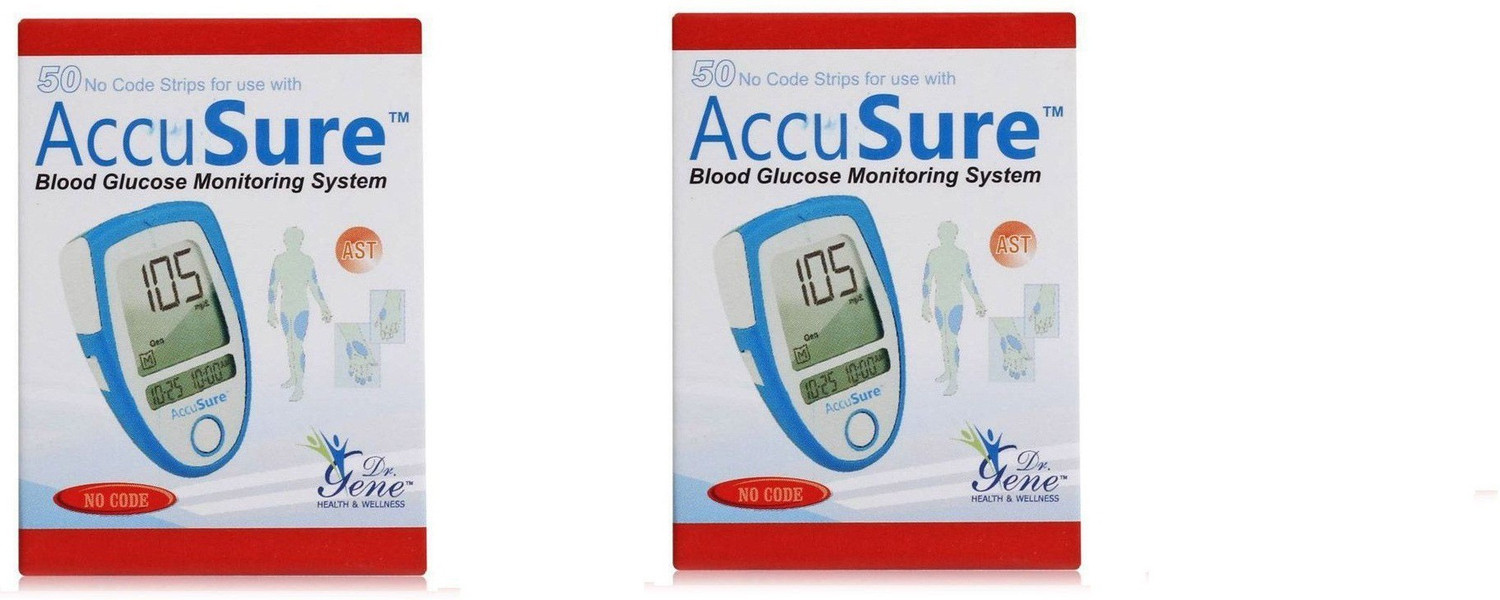 AccuSure gene 100 Glucometer Strips Price in India - Buy AccuSure gene 100 Glucometer Strips online at Flipkart.com