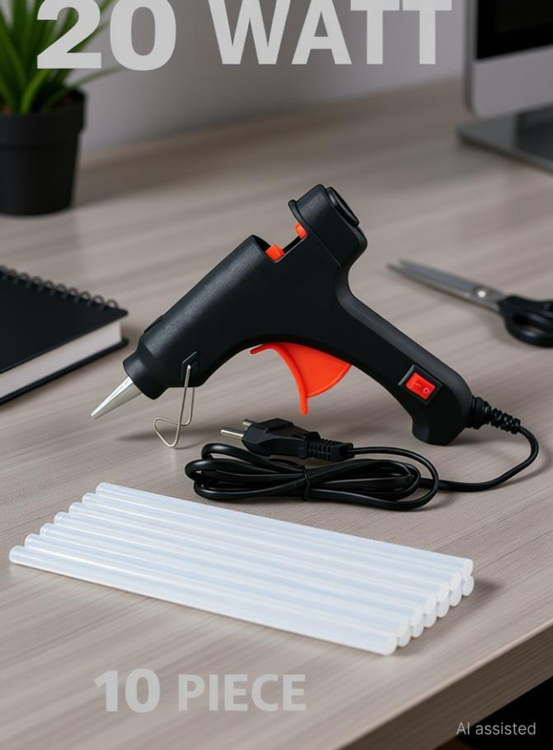 WRYDO9 20W Mini Electric Glue Gun Set with 10 Sticks - Image 6