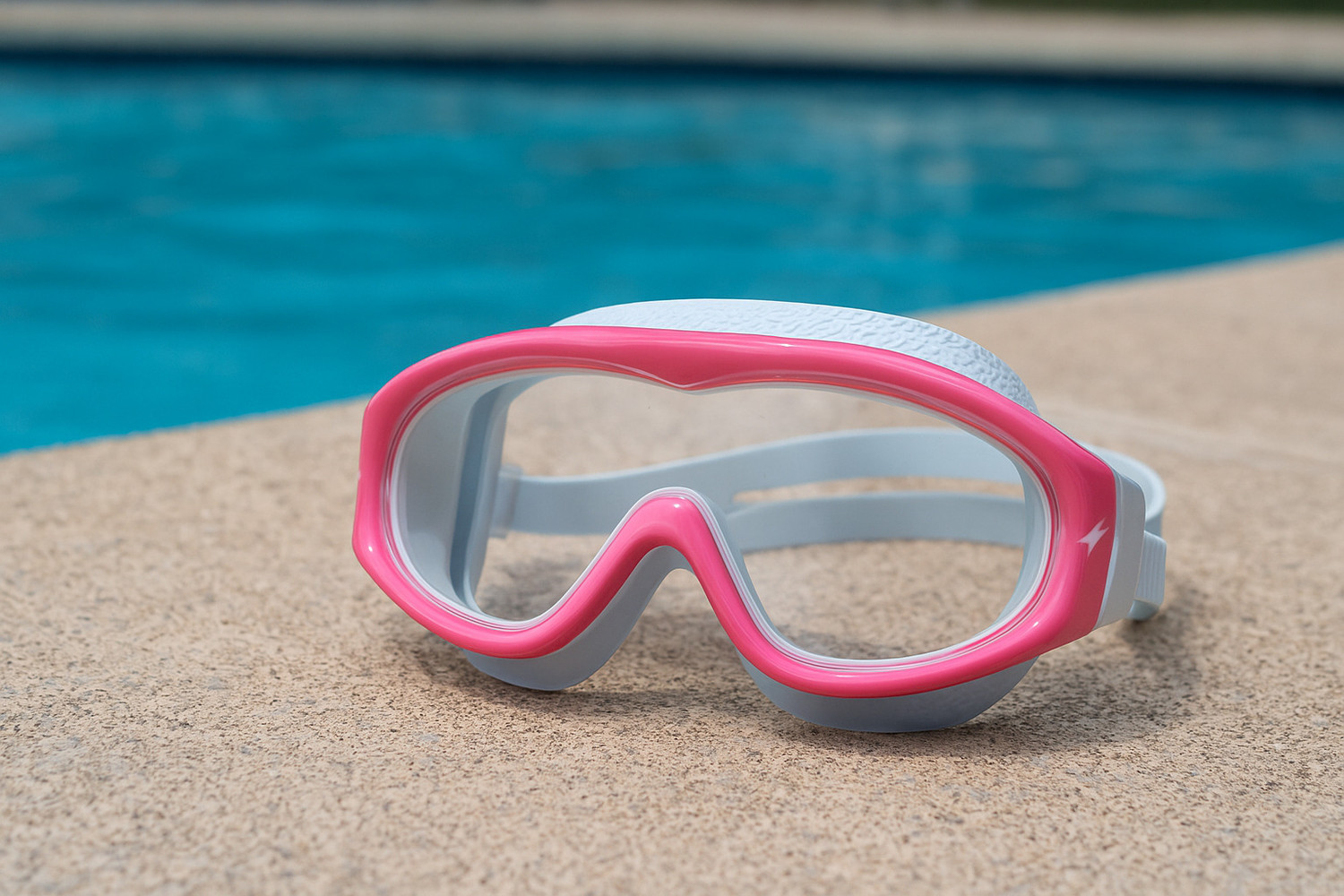 Image of AirSound Big Frame Swim Goggles UV & Fog Resistant with Case - Adults (Black)