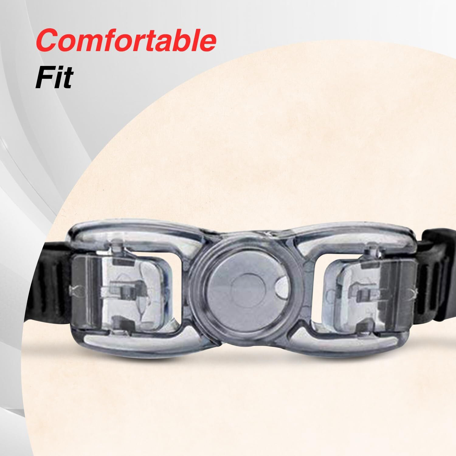 Image of AirSound Big Frame Swim Goggles UV & Fog Resistant with Case - Adults (Black)