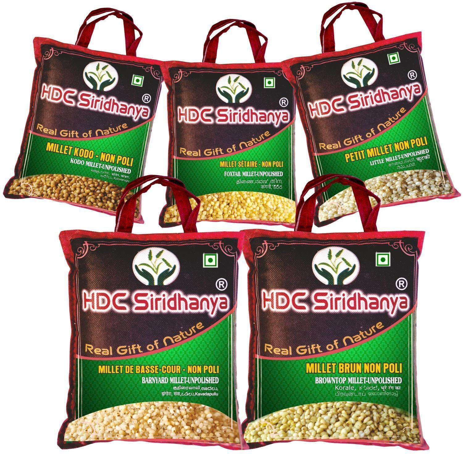 Image of Manna Browntop Millet Natural Grains, 1.5kg (500g x 3 Packs) - (Chotti Kangni / Andu Korralu / Korale) | Native Low GI Millet Rice | High Protein & 100% more Fibre than Rice Browntop Millet (1.5 kg, Pack of 3)