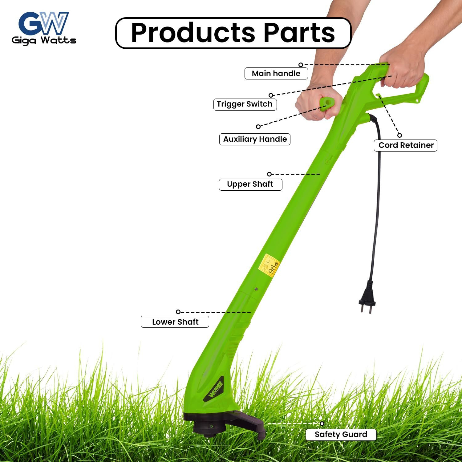 Image of GIGAWATTS GT105067 Corded Grass Trimmer (Bump Feed)