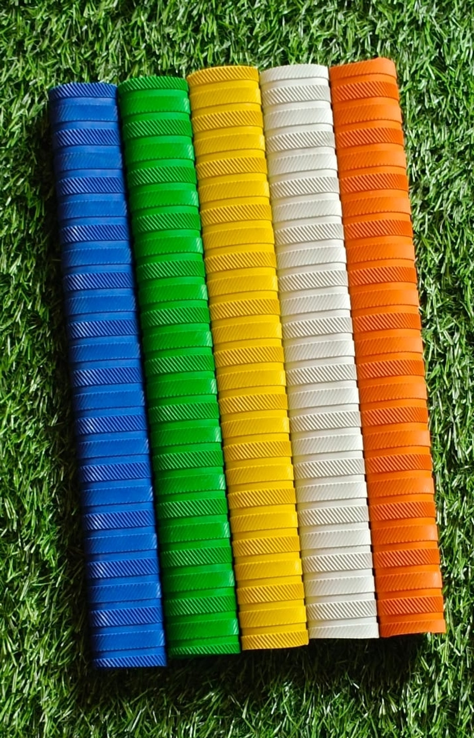 Image of LIVOX First Quality Ring Texture Cricket Bat Grips for Very Good Comfort And One Cone Ultra Tacky (Gold, Silver, Green, Pack of 4)