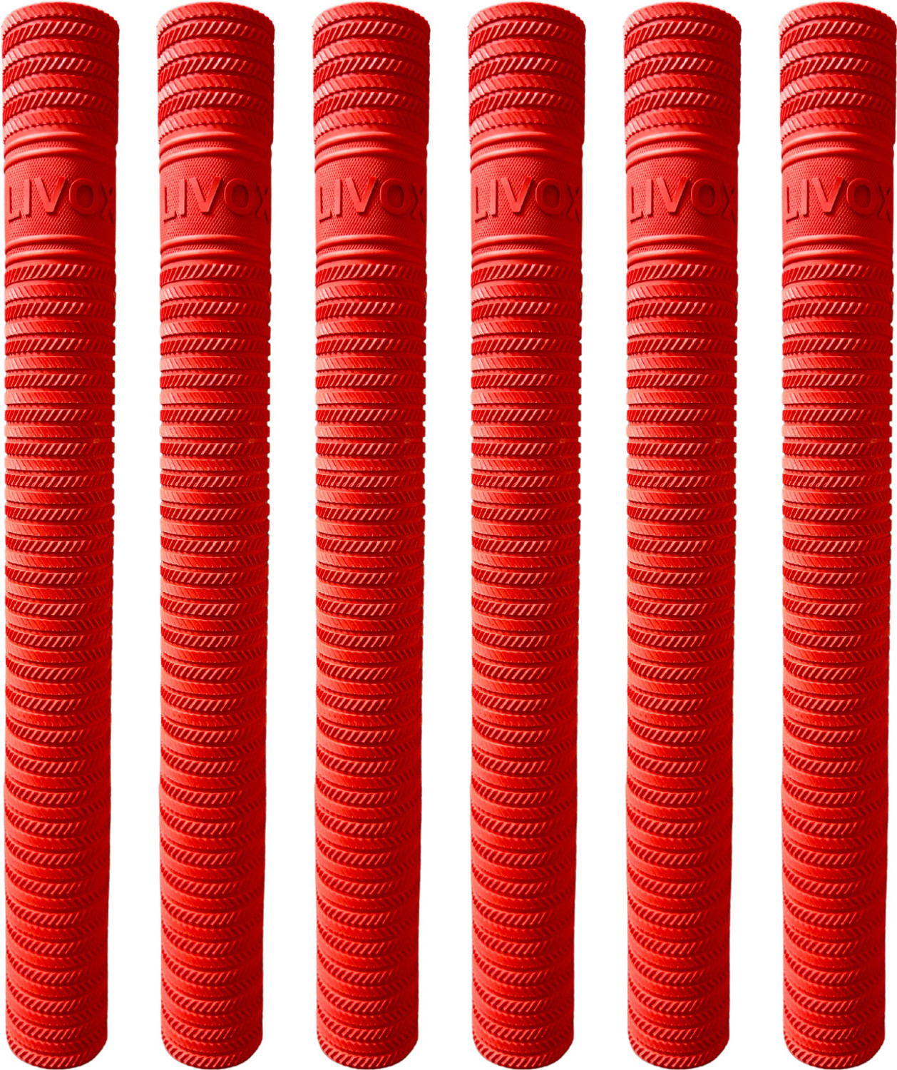 Image of LIVOX First Quality Ring Texture Cricket Bat Grips for Very Good Comfort And One Cone Ultra Tacky (Gold, Silver, Blue, White, Red, Green, Pack of 7)