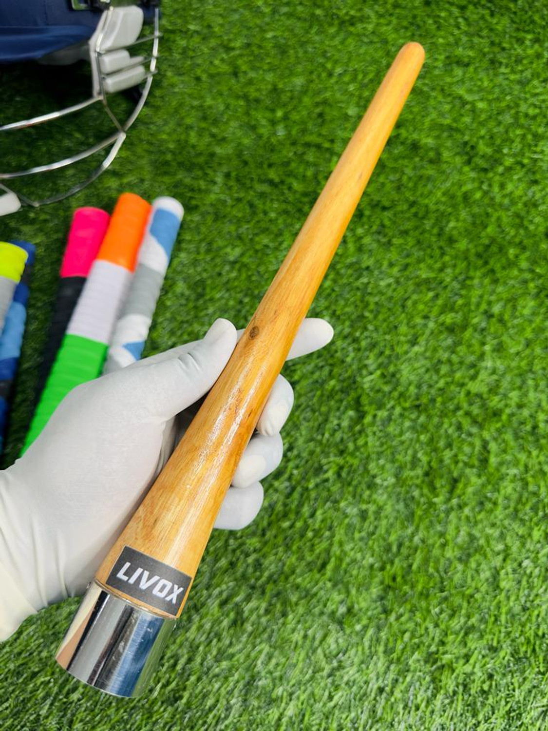 Image of LIVOX First Quality Ring Texture Cricket Bat Grips for Very Good Comfort And One Cone Ultra Tacky (Gold, Silver, Green, Pack of 4)
