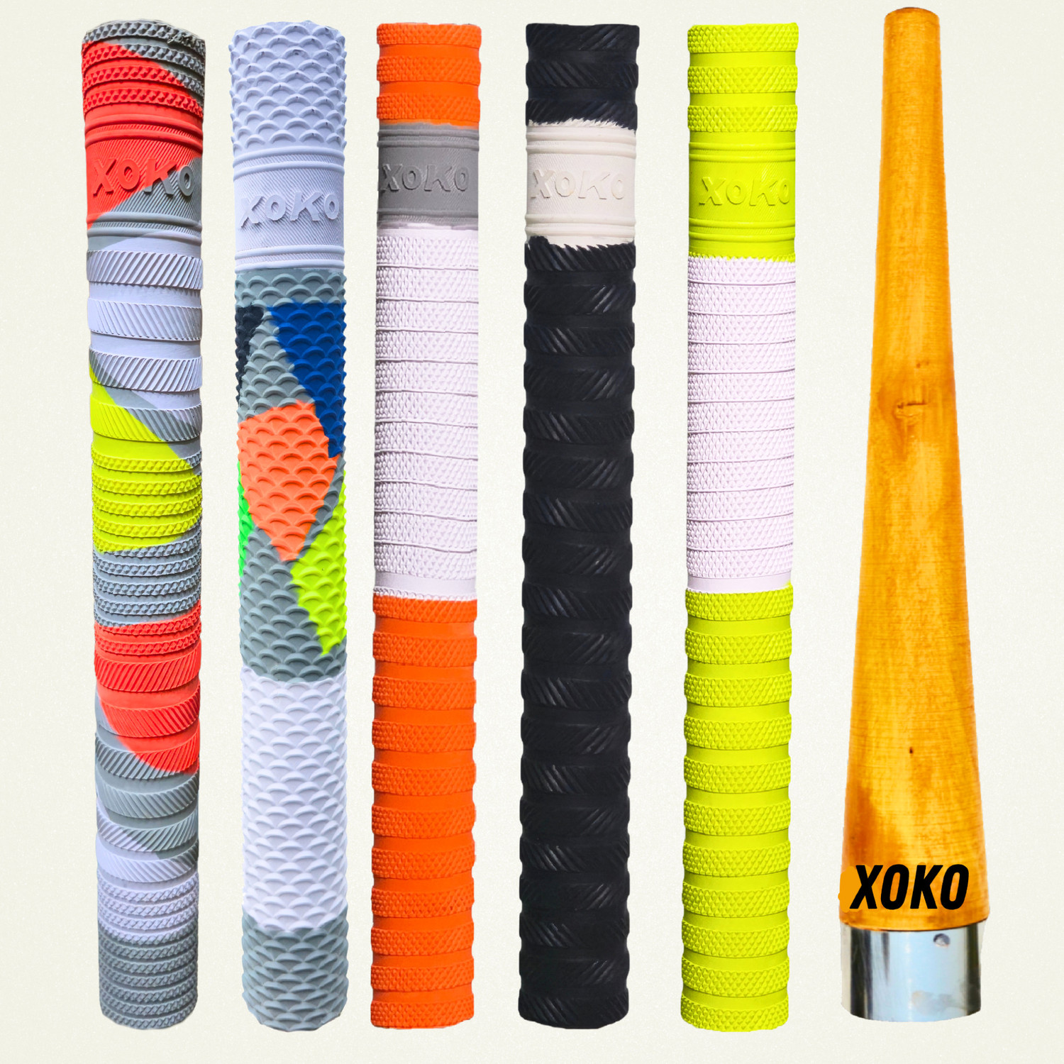 Image of LIVOX First Quality Ring Texture Cricket Bat Grips for Very Good Comfort And One Cone Ultra Tacky (Gold, Silver, Green, Pack of 4)