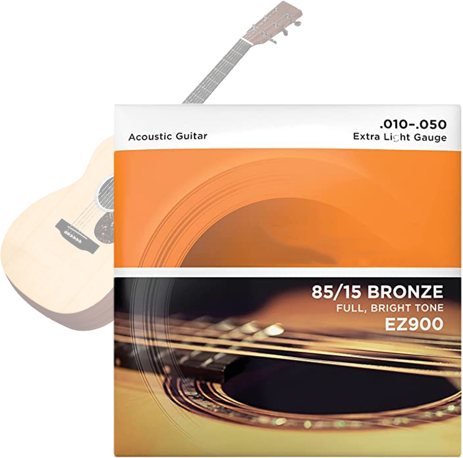 Image of XENTRAL Acoustic EZ900 Bronze Guitar Strings Set Acoustic - Extra Light Gauge Guitar String (Pack of 6, 6 Strings)