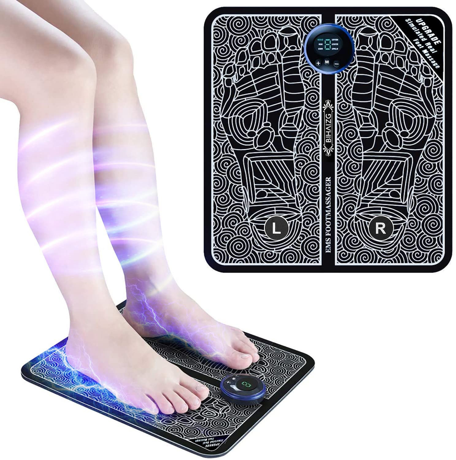 Image of RLN RENPHO RP-ALM070H Corded Electric Leg Massager Air Compression for Circulation Calf Massager (Grey)