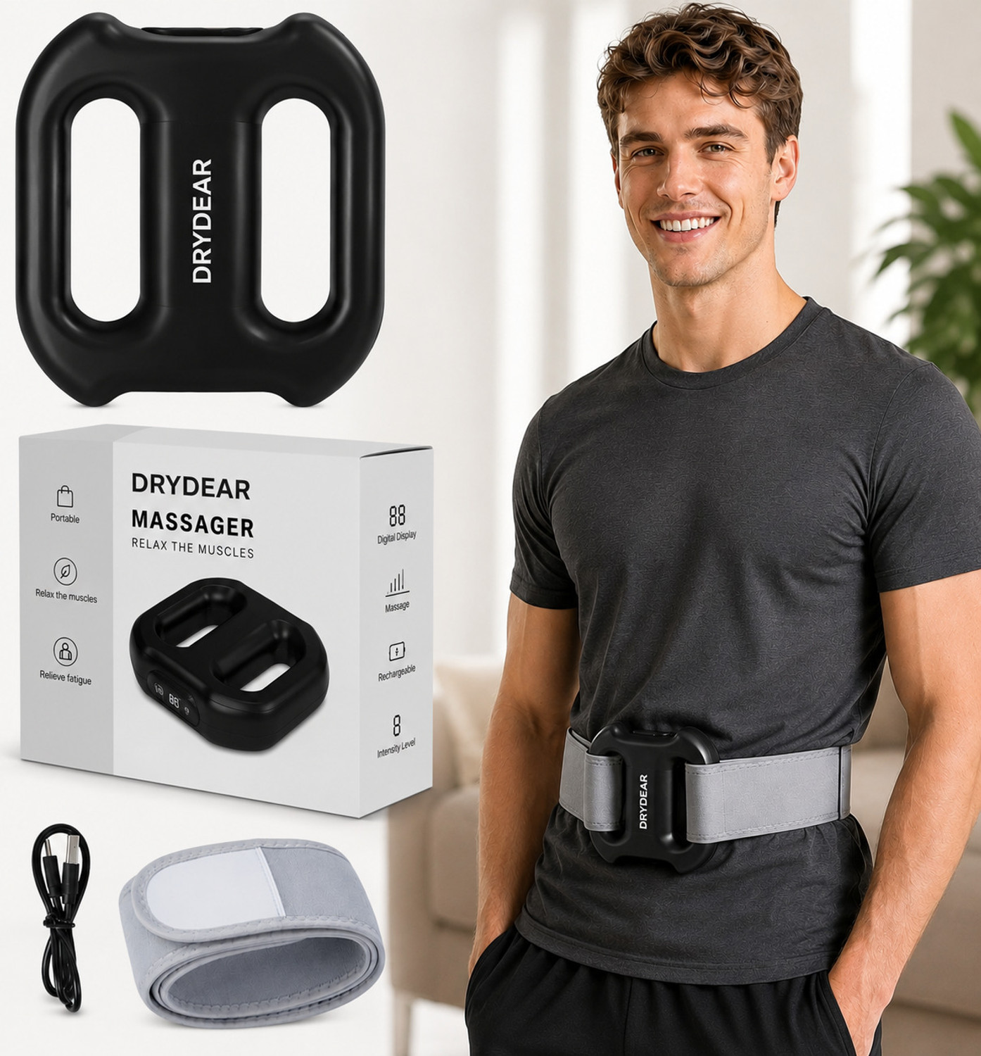 Image of Cultsport Brent Foot Massager with Kneading techniques for Pain Relief and Blood Circulation Massager (Black)