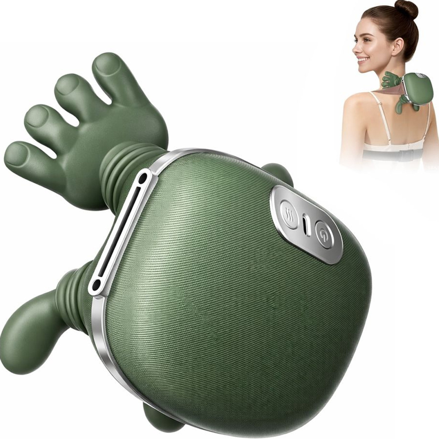Image of Dazzel Flex Electric Shiatsu Neck Back Massager, Deep Kneading with Heat
