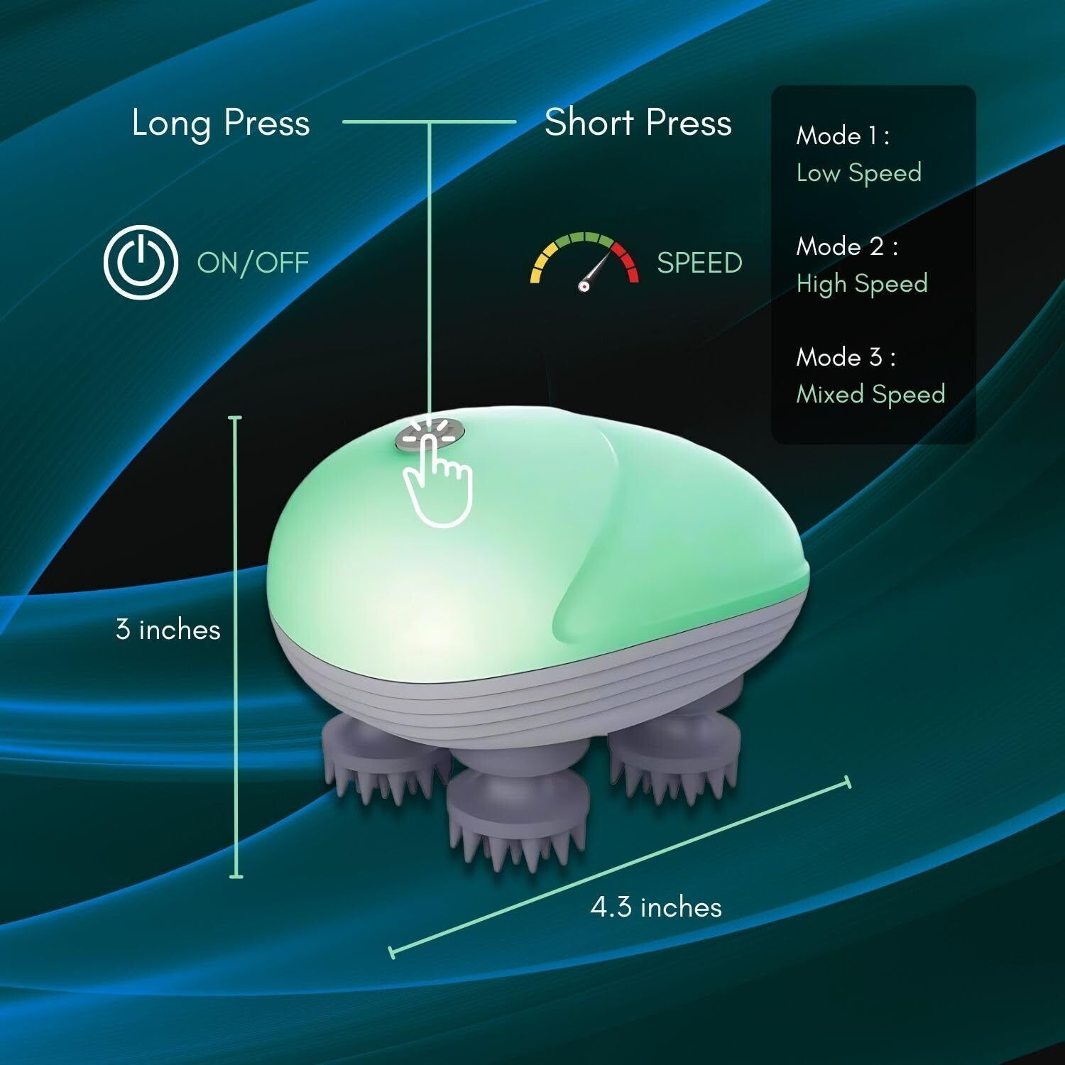 Image of DIJA Scalp Massager|Rechargeable full body massager
