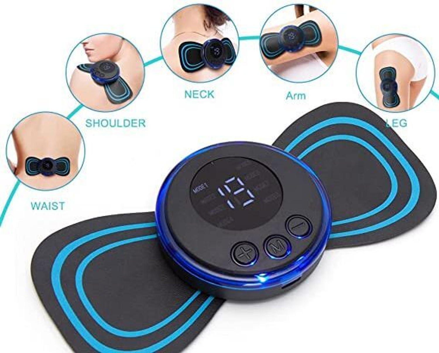Image of R A Products Blueidea Digital Therapy Machine Relax You from Stress and Tiredness, Full-Body Massager for Muscle Relax, Pain Relief - Fat Burner and Relaxation Massager Blueidea Digital Therapy Massager (White)