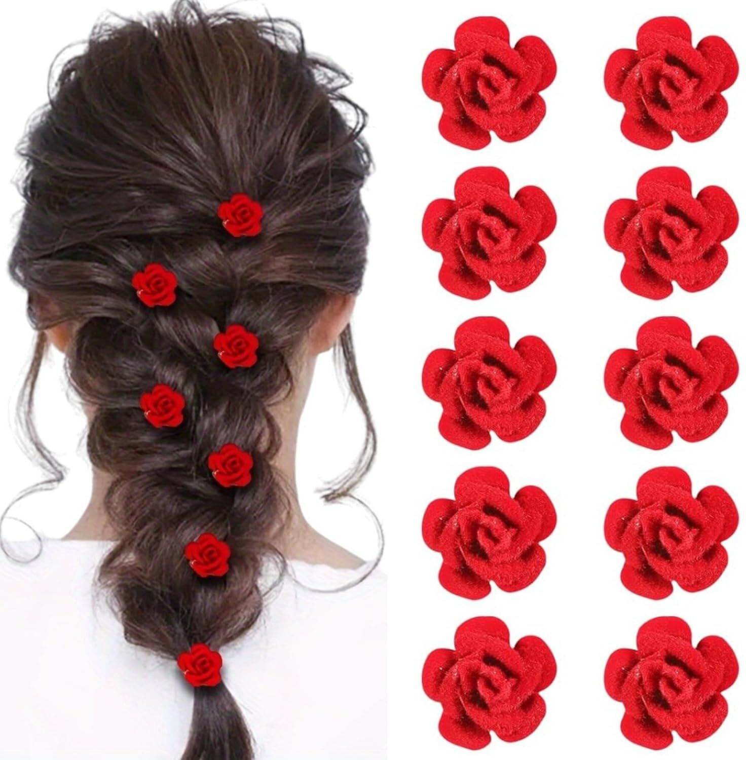 Image of Jiyancreation White Flower Hair Bun Maker Clip Bun Clip (White)