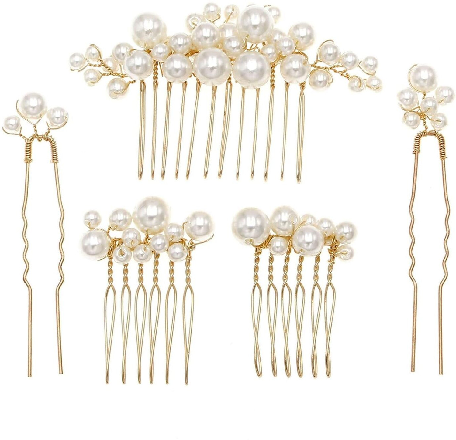 Image of Jiyancreation White Flower Hair Bun Maker Clip Bun Clip (White)