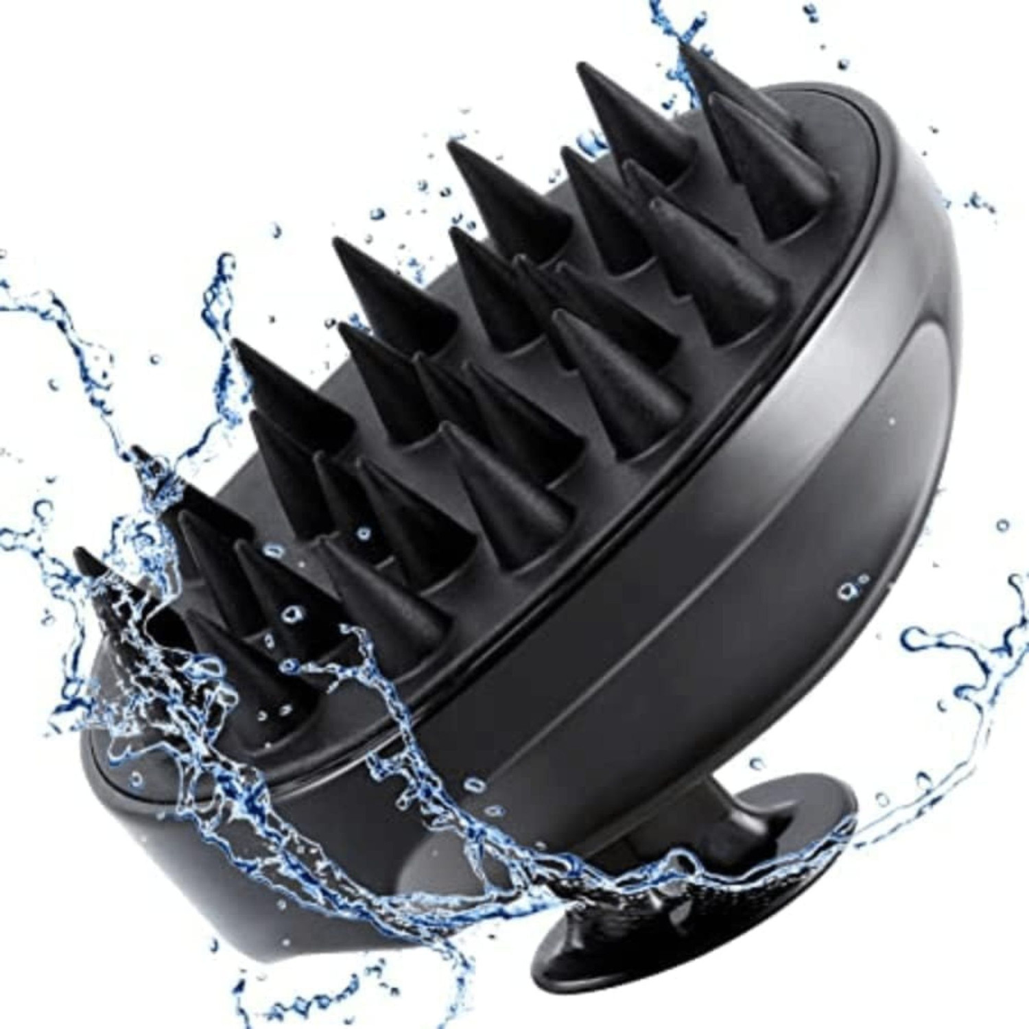 SRIHARI Soft Silicon Bristles Massager Brush (Black) - Image 6