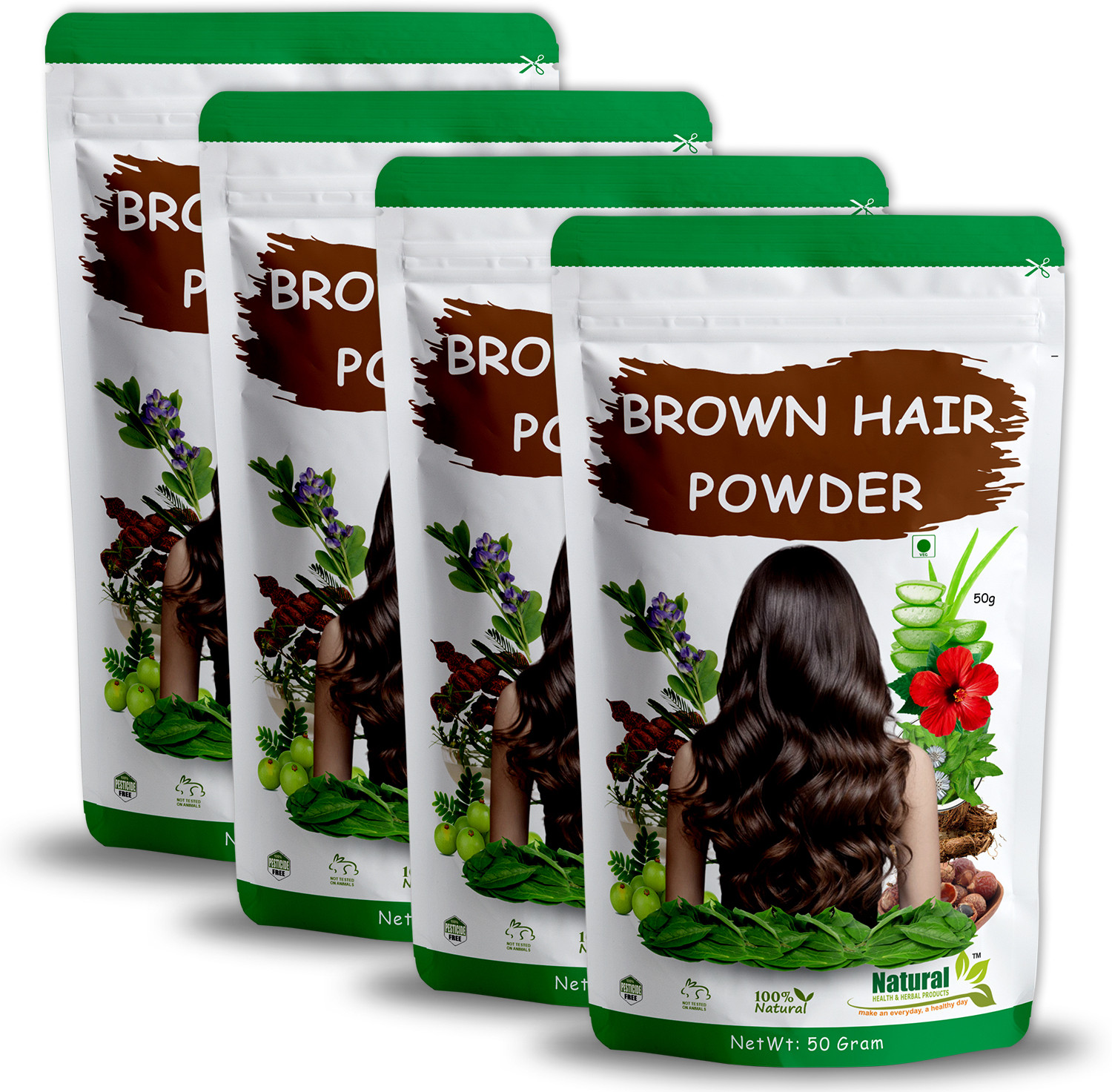 Image of Akansha Natural Burgundy Henna Powder With Amla and Bhringraj (Pack of 5, 20g each) , Burgundy