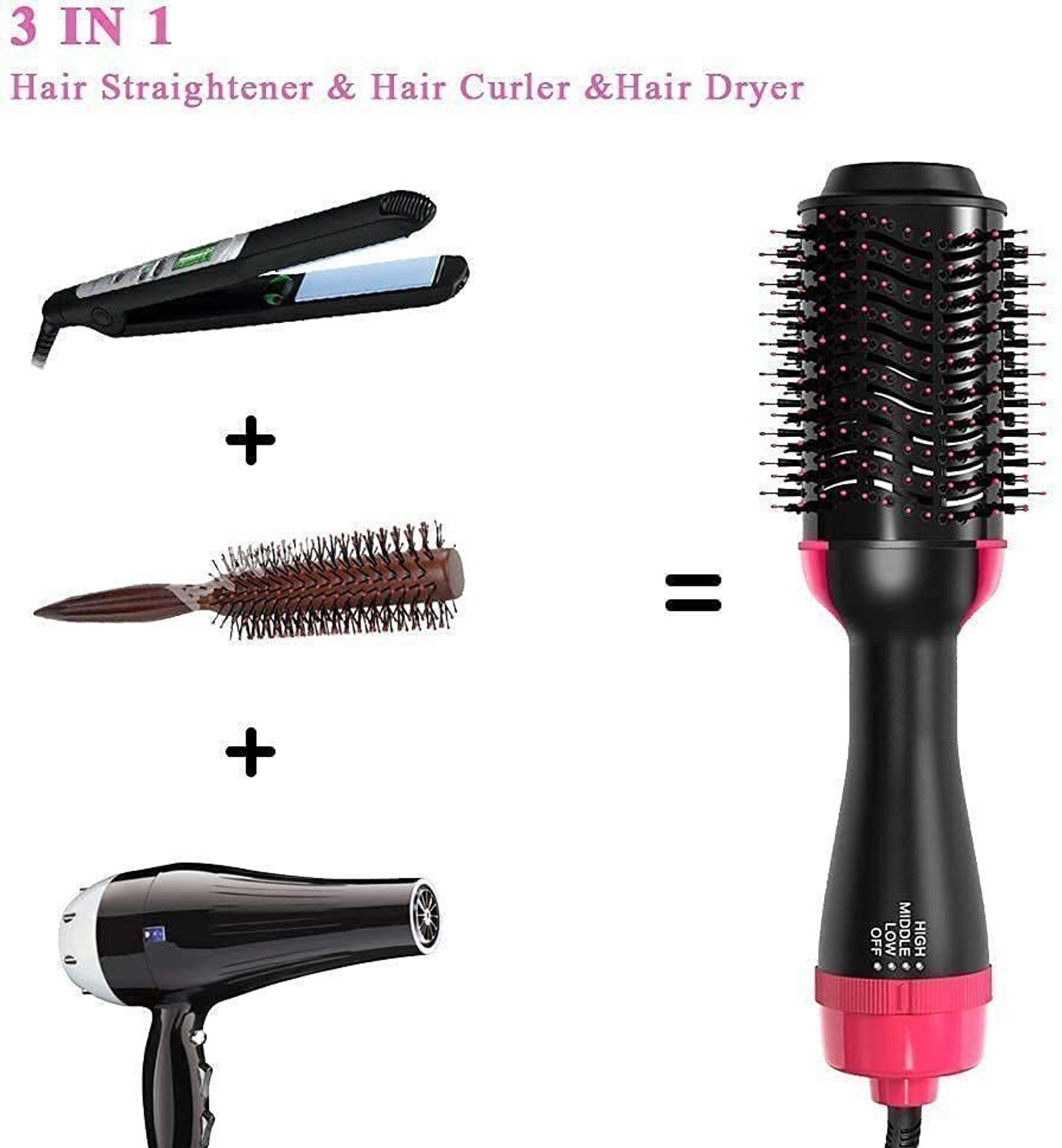 Image of bladeo Powerful 1000W airflow | Thermo Protect Technology with 2 Tempreature Settings Hair Dryer (1000 W, Black)