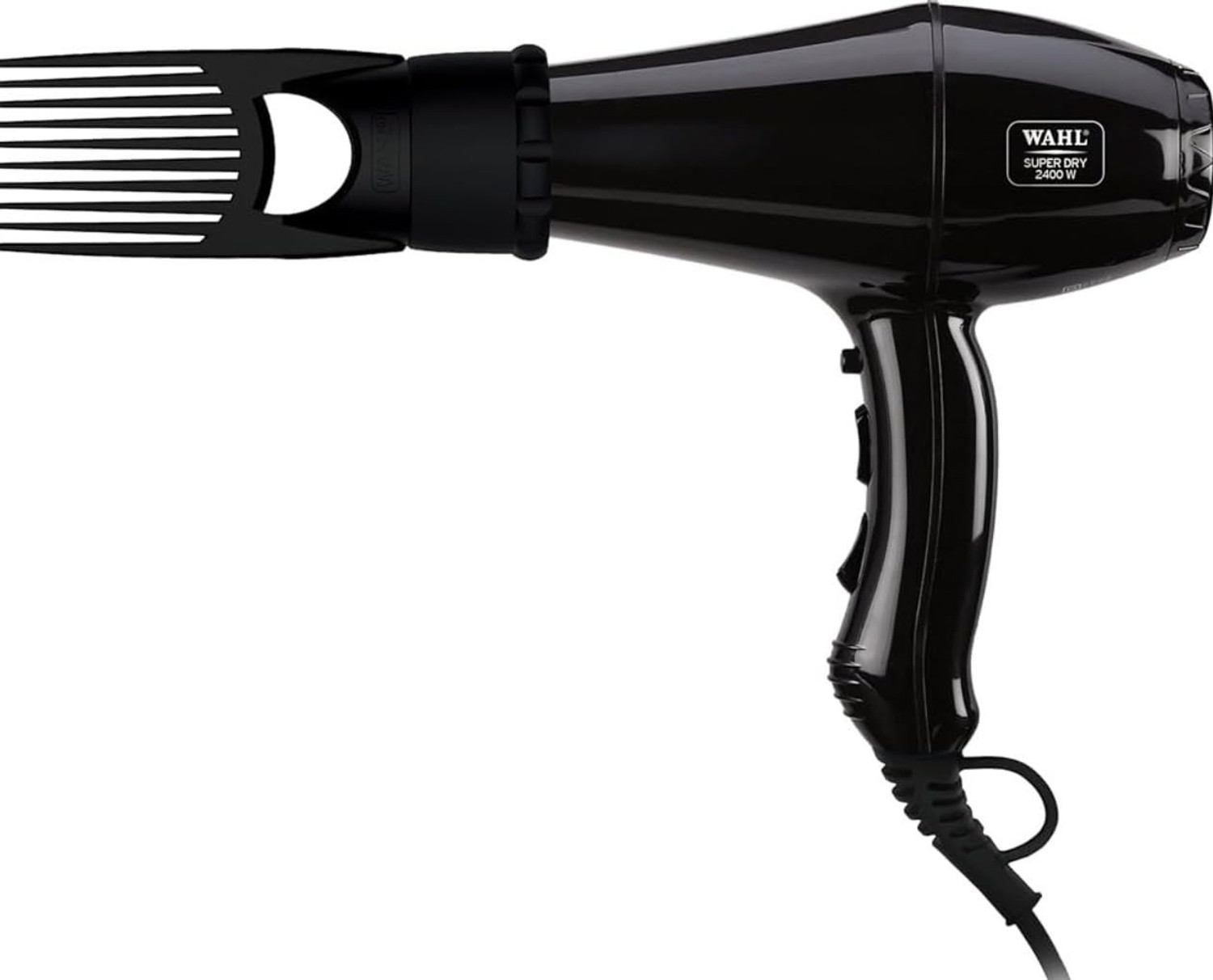 WAHL Super Dry Professional 2400W Ionic Hair Dryer with 4 Attachments Black Hair Dryer