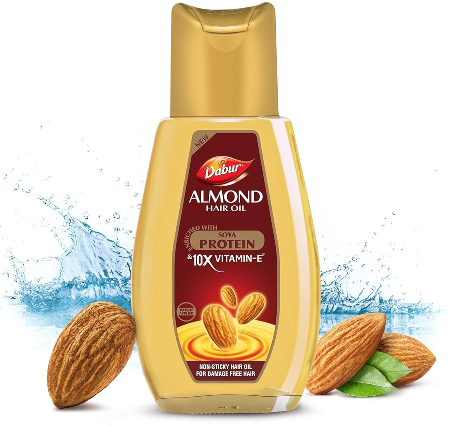 Image of Dabur Almond Hair OIL 95 ML *2 PLASTIC BOTTLE Hair Oil (190 ml)
