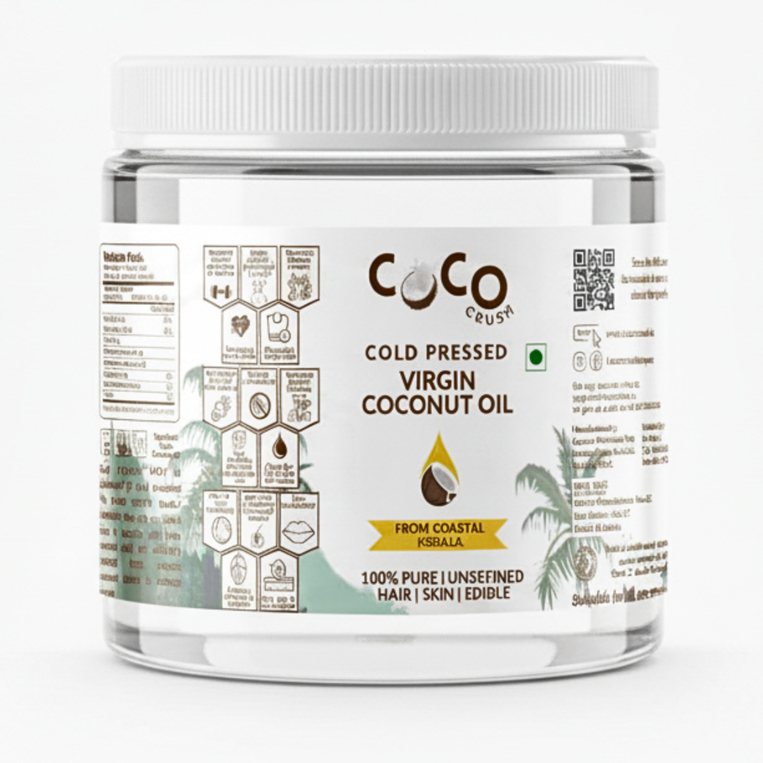 Coco Crush Virgin Coconut Oil 200ml - Image 1