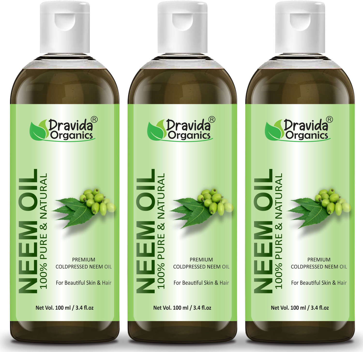 Image of Multano Pro Organic Cold Pressed Neem Oil for Hair & Skin Acne Prone Skin Dandruff Control Hair Oil (220 ml)