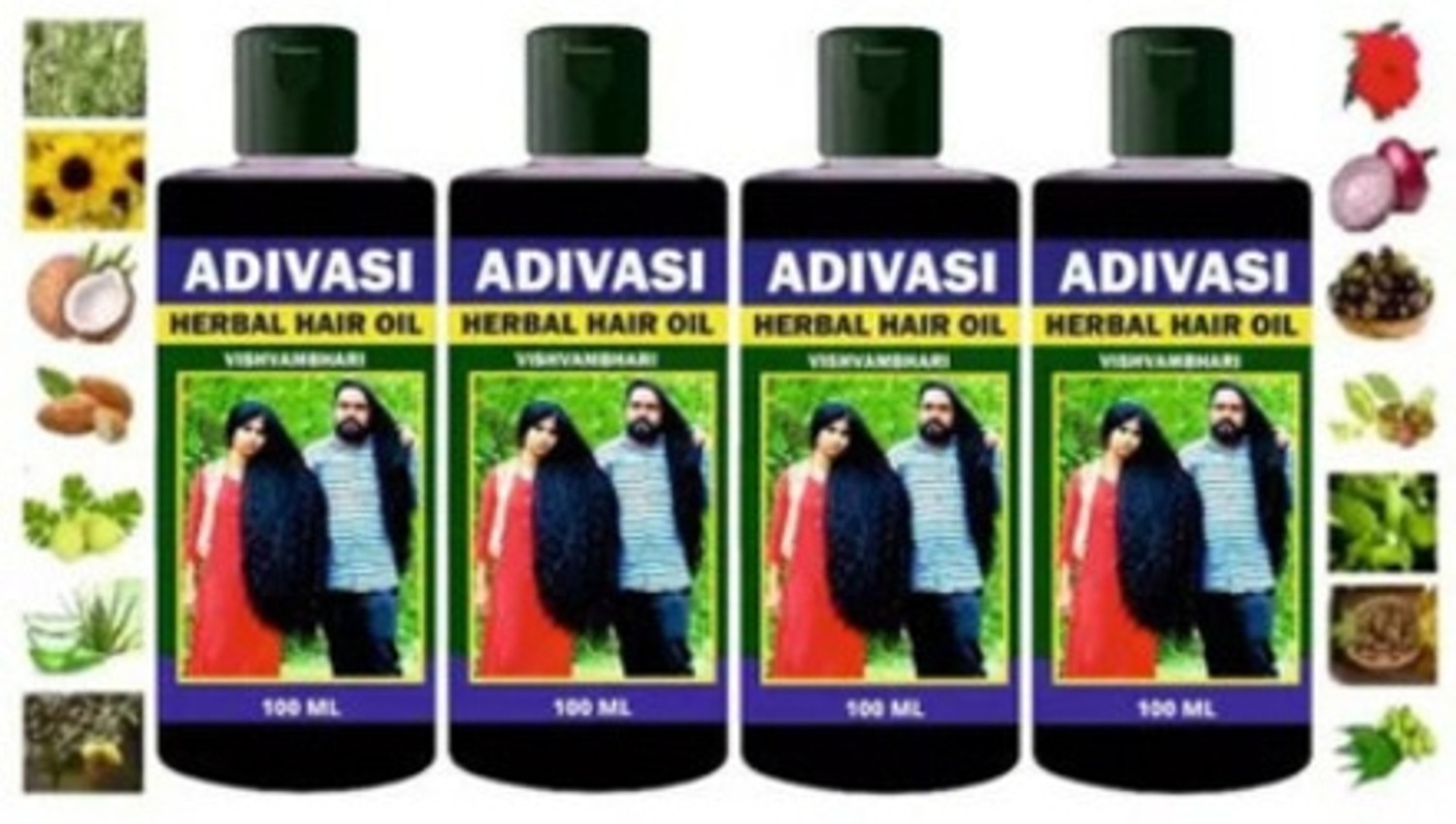 Image of VASMOL Super 33 Kesh Kala Oil Based Hair Colour - 4 x 100 ml Packs Hair Oil (400 ml)