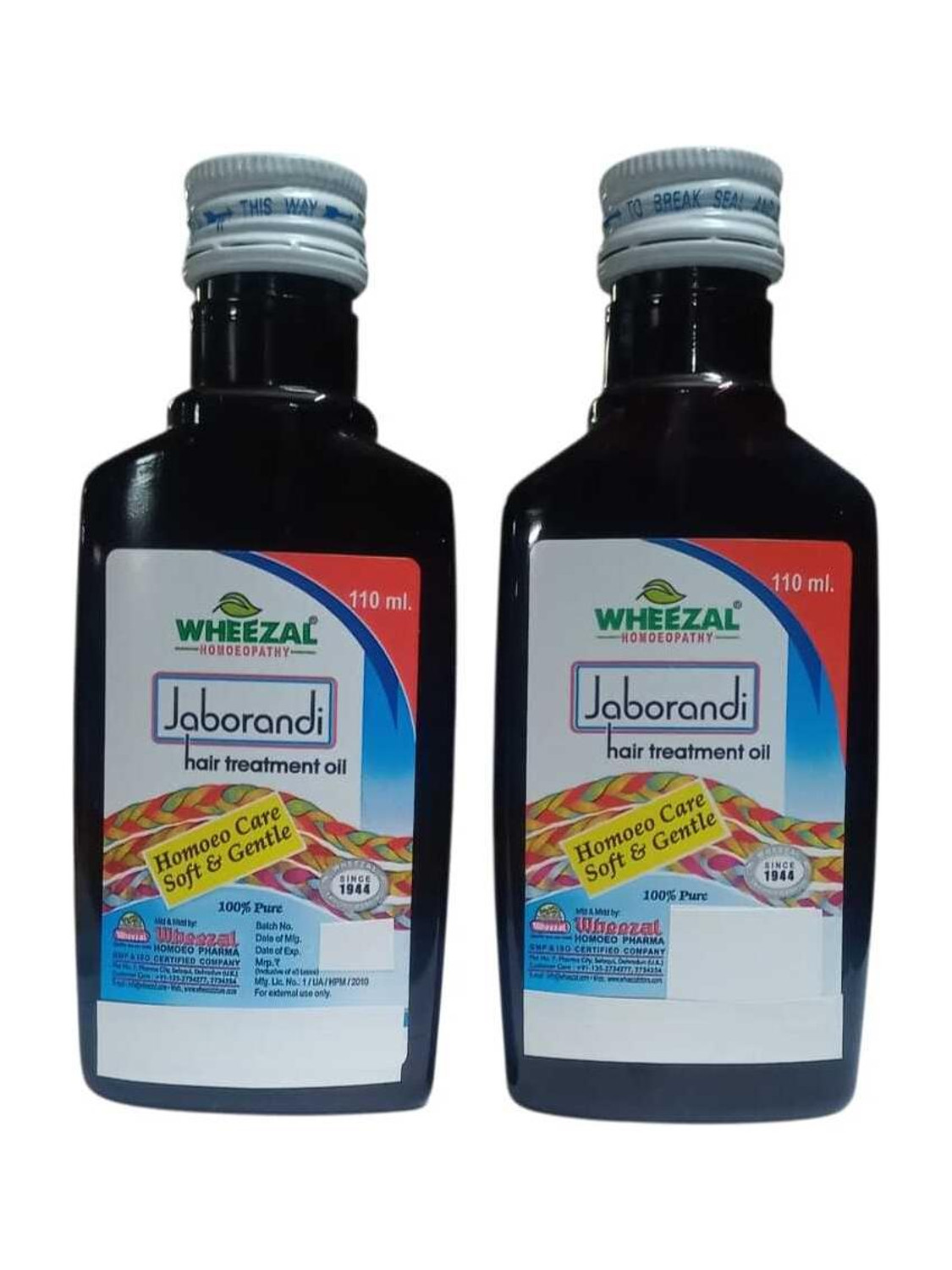 Image of WHEEZAL JABORANDI HAIR TREATMENT-ANTI HAIR FALL 200 ML-PACK OF 3 Hair Oil (600 ml)