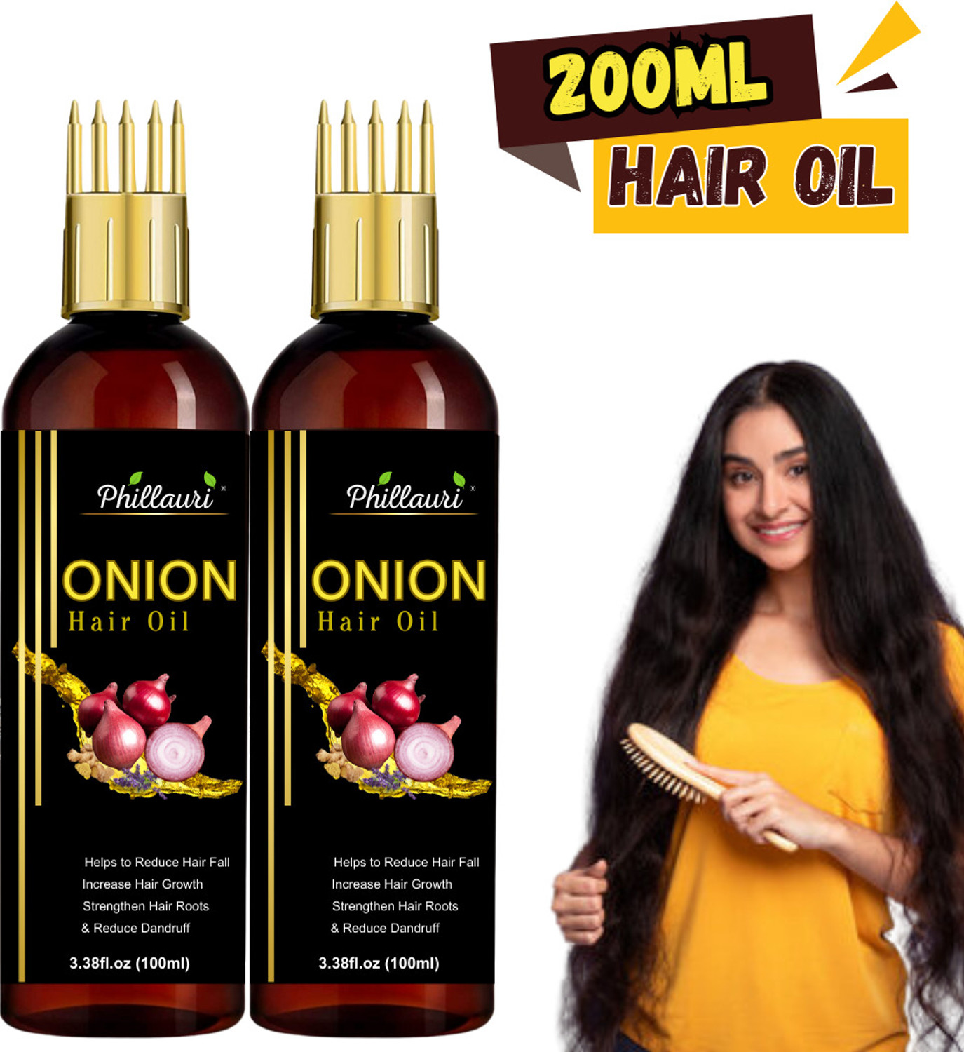 Image of Phillauri Castor Oil Cold Pressed To Support Hair Growth Hair Oil (500 ml)