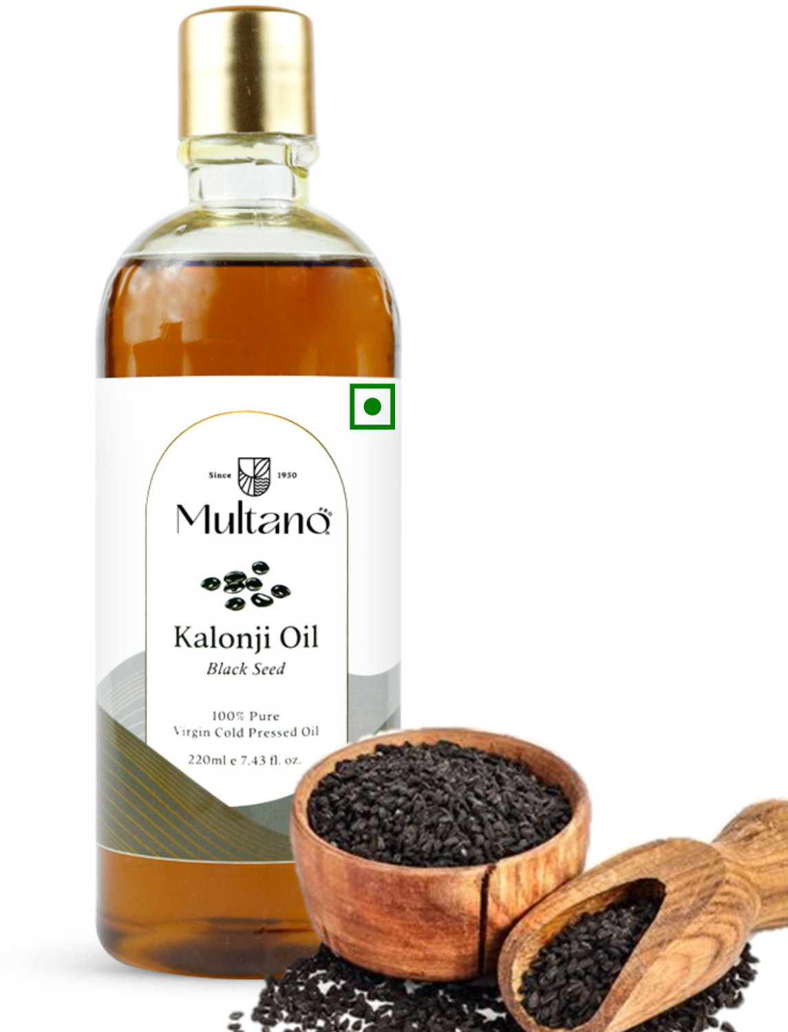 Image of Multano Pro Organic Cold Pressed Neem Oil for Hair & Skin Acne Prone Skin Dandruff Control Hair Oil (220 ml)