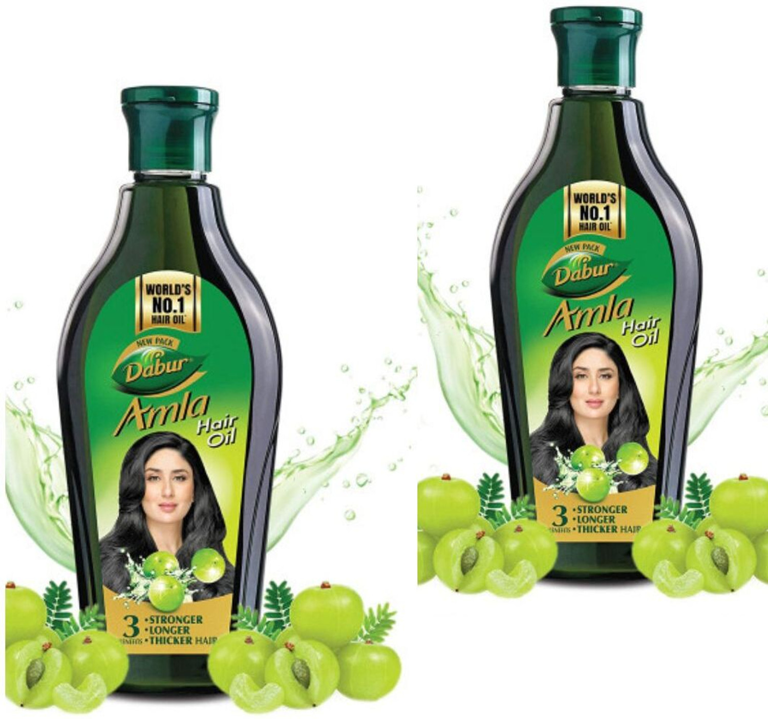 Image of Dabur Almond Hair OIL 95 ML *2 PLASTIC BOTTLE Hair Oil (190 ml)
