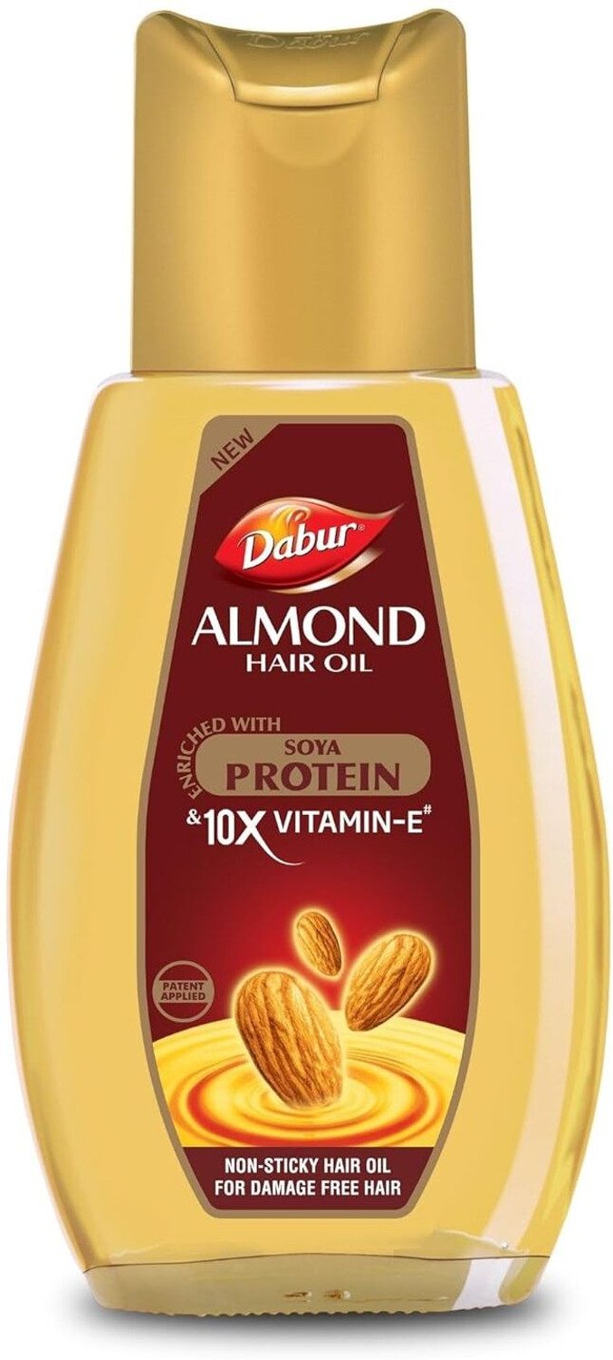 Image of Dabur Almond Hair OIL 95 ML *2 PLASTIC BOTTLE Hair Oil (190 ml)