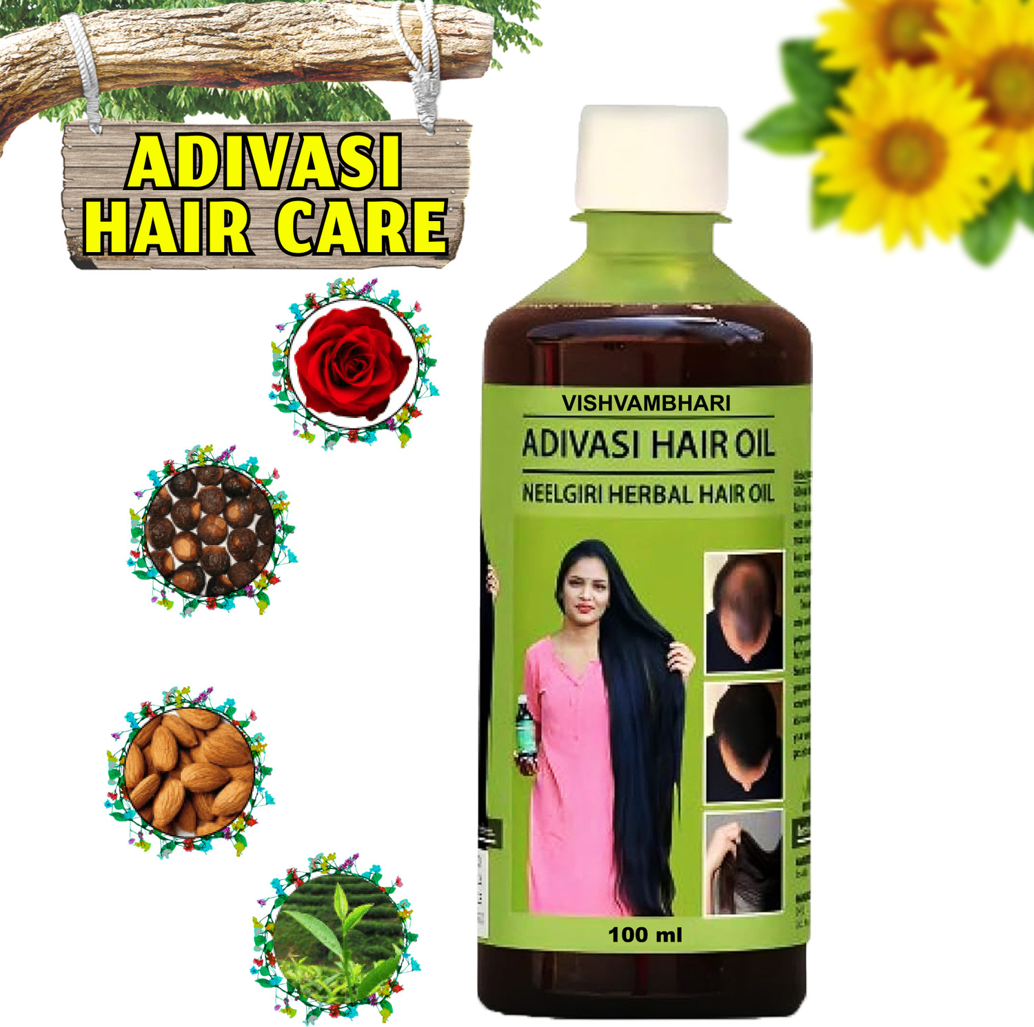 Image of harbansram Rahat Rooh Green Oil 200ml Hair Oil (400 ml)