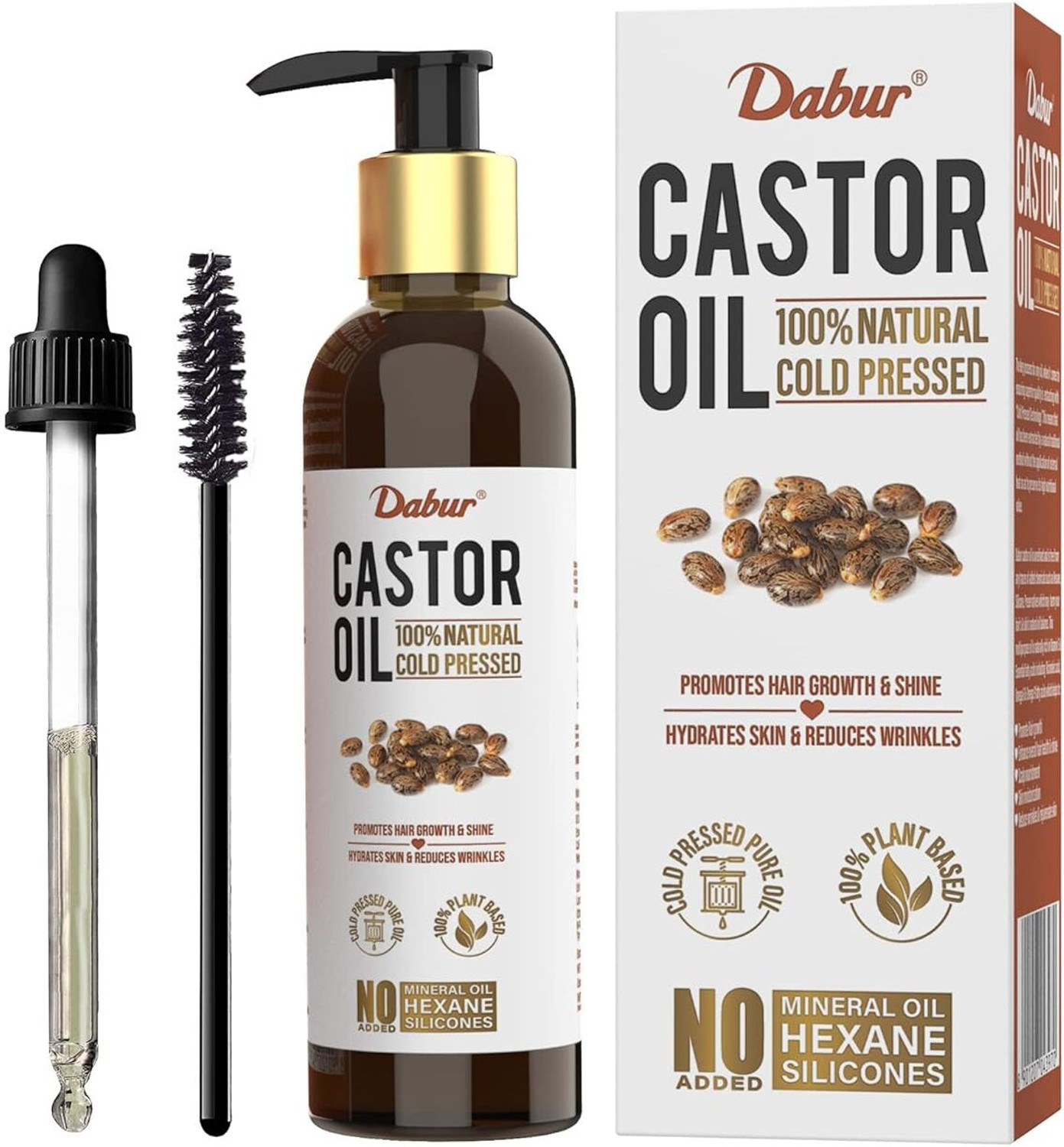 Image of Dabur 100% Natural Cold Pressed Castor Oil Hair Oil (400 ml)