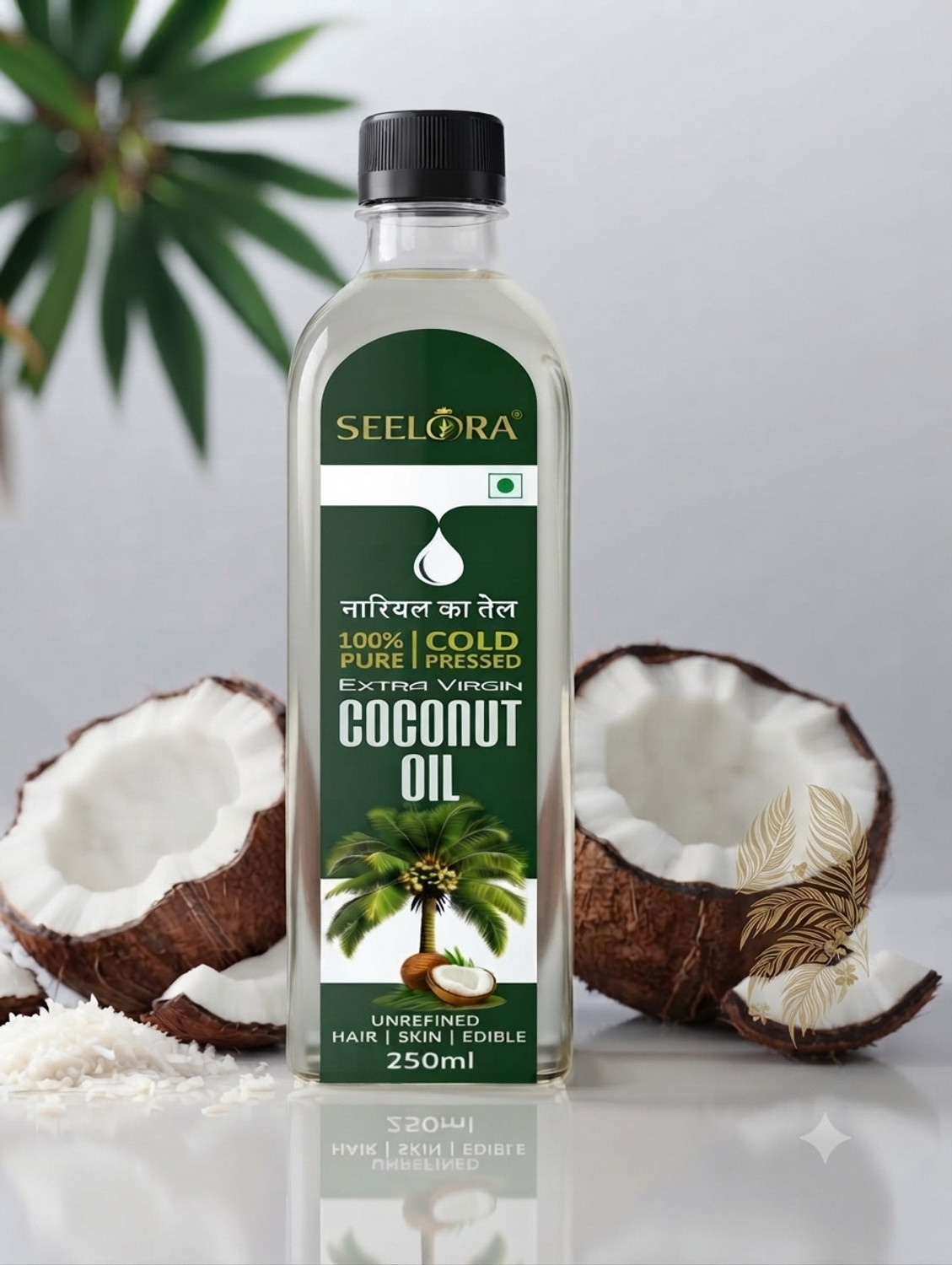 Image of Shreeji Pure Coconut Hair Oil 1 Litre | Hair Fall Control & Growth Hair Oil (500 ml)A Hair Oil (500 g)