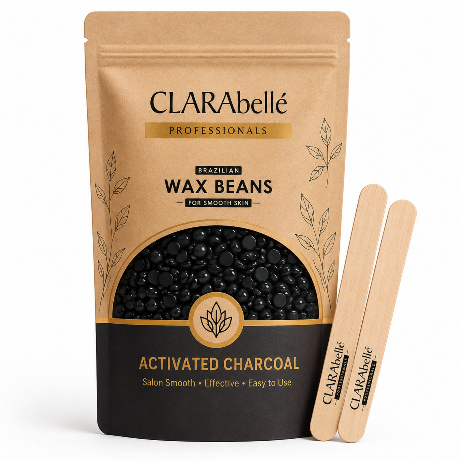 Clarabelle Activated Charcoal Hard Wax Beans - Image 1