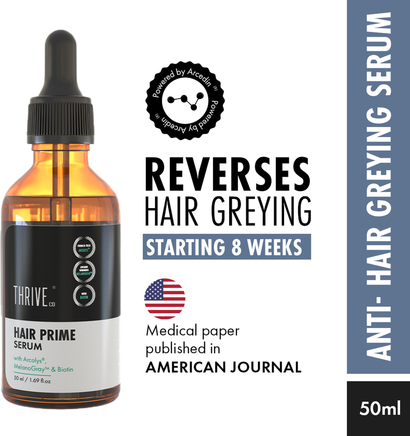 ThriveCo Anti-Grey Hair Serum 30ml - Image 1