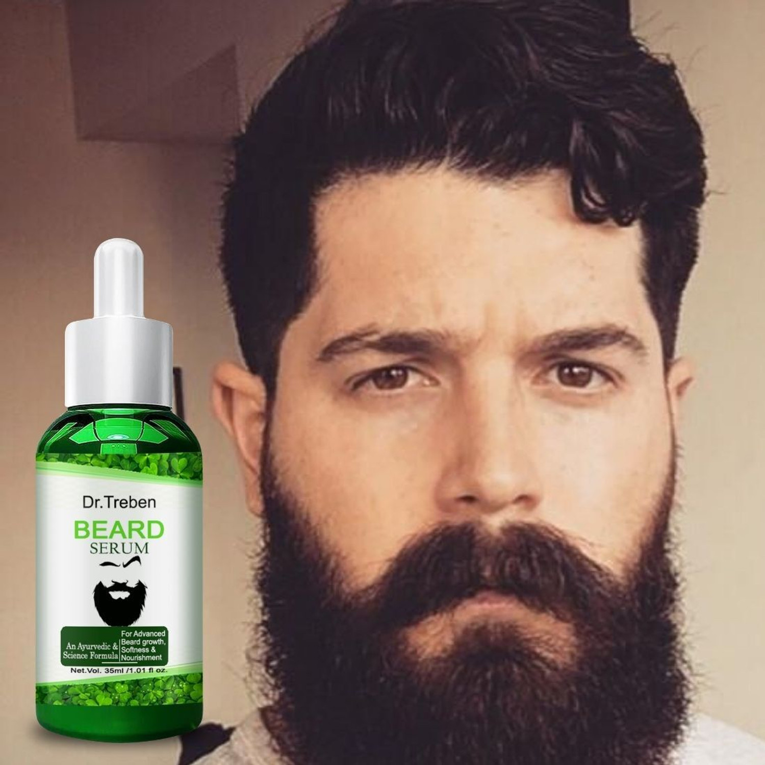 Image of Sheopals Beard Growth Serum for Thicker & Patchy Beard Dermatologist Lab Tested (60 ml)