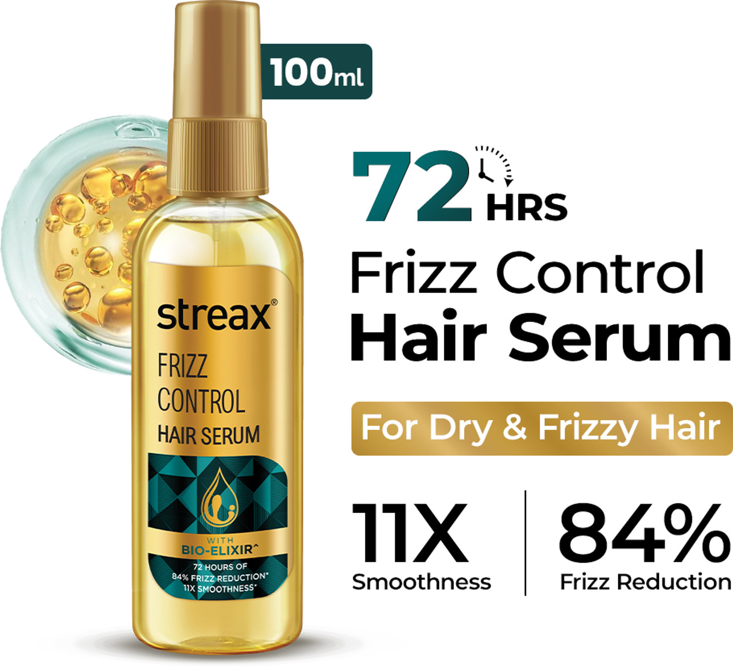 Streax Frizz Control Hair Serum 72hrs - Image 6