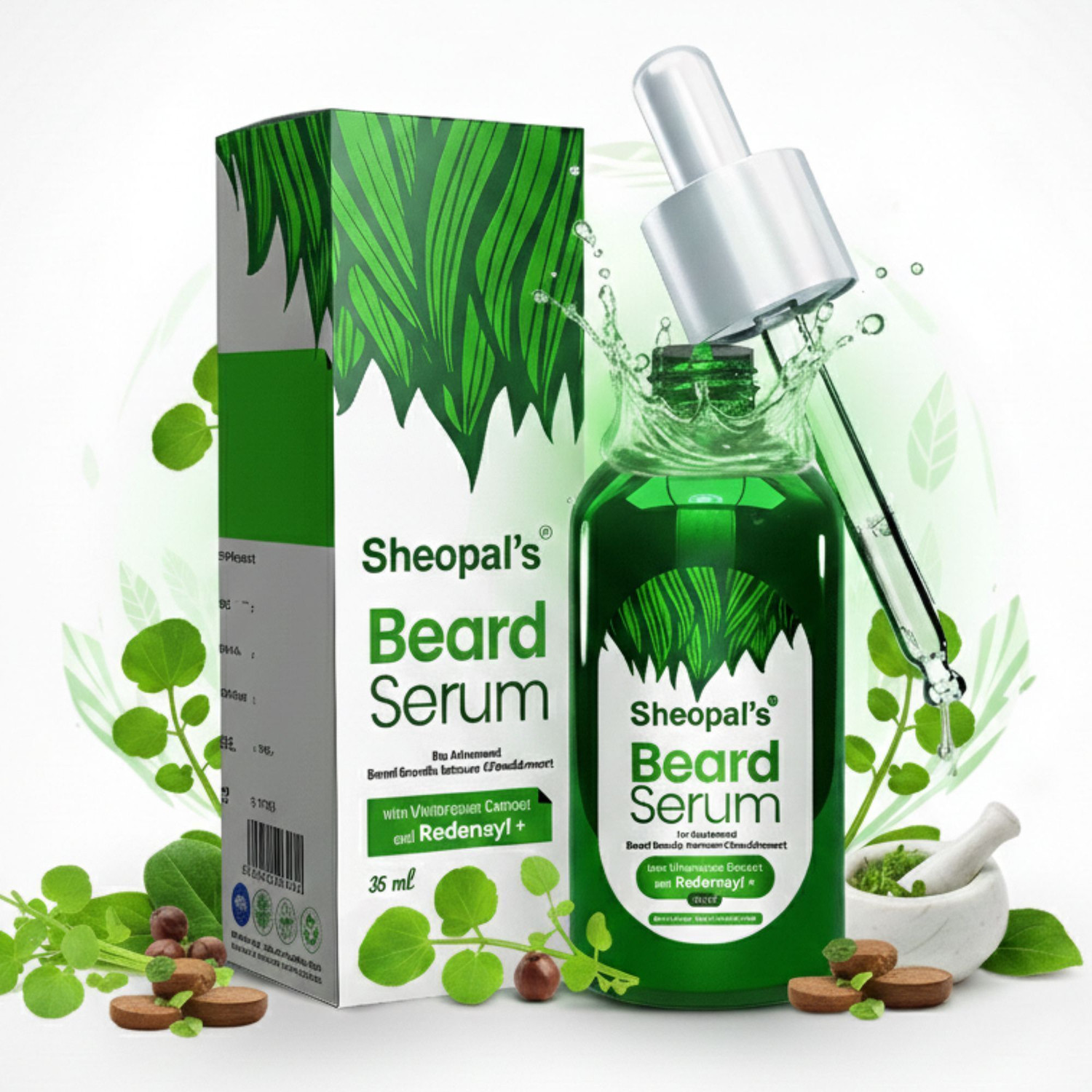 Image of Sheopals Beard Growth Serum for Thicker & Patchy Beard Dermatologist Lab Tested (60 ml)