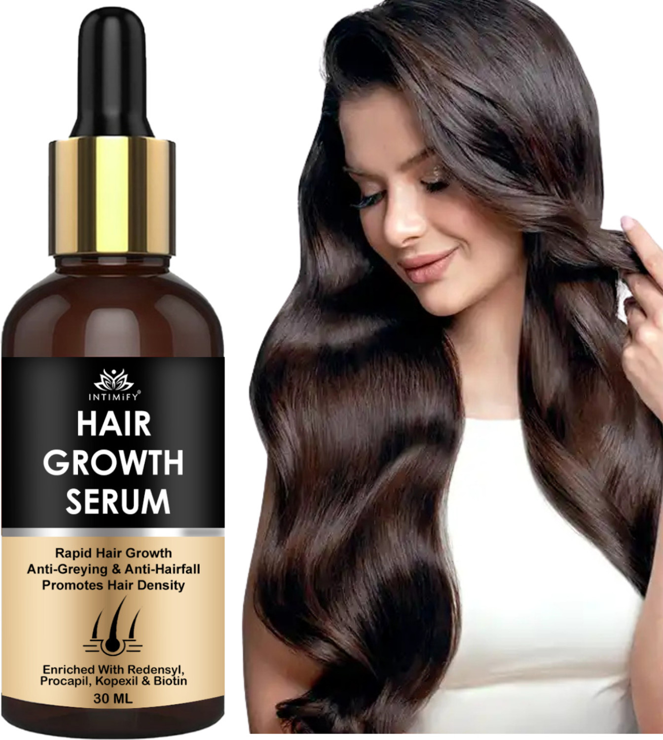 Image of Hegza Hair Growth Serum with 3% Redensyl, Anagain & Rosemary (50 ml)