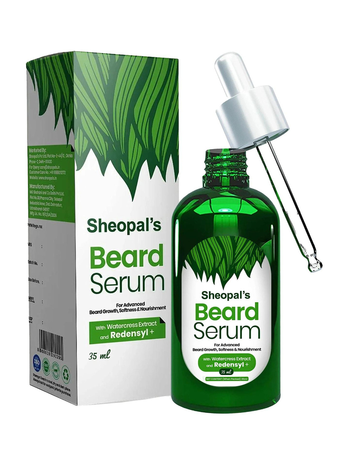 Image of Sheopals Beard Growth Serum for Thicker & Patchy Beard Dermatologist Lab Tested (60 ml)