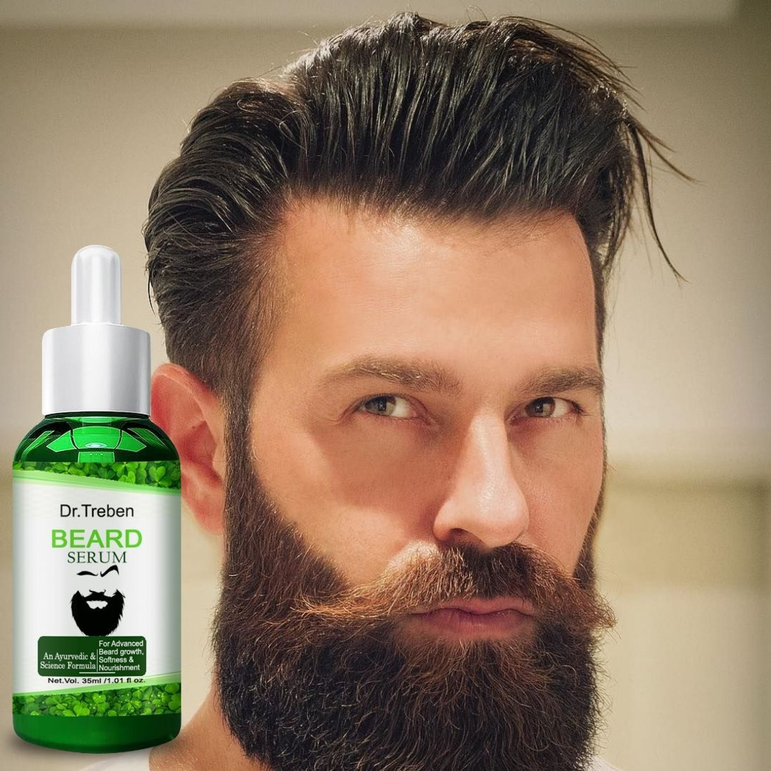 Image of Sheopals Beard Growth Serum for Thicker & Patchy Beard Dermatologist Lab Tested (60 ml)