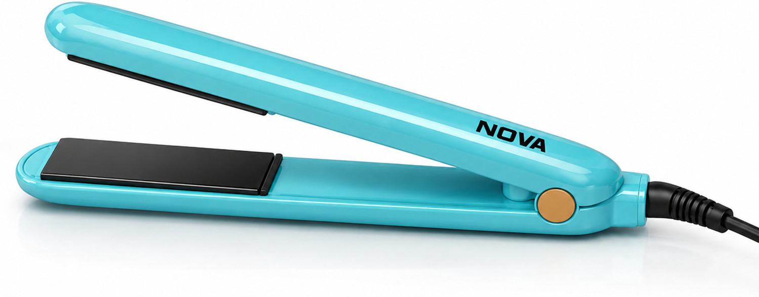 Image of NOVA 2 in 1 Straight and Curl NHS 906 Hair Straightener (Pink)