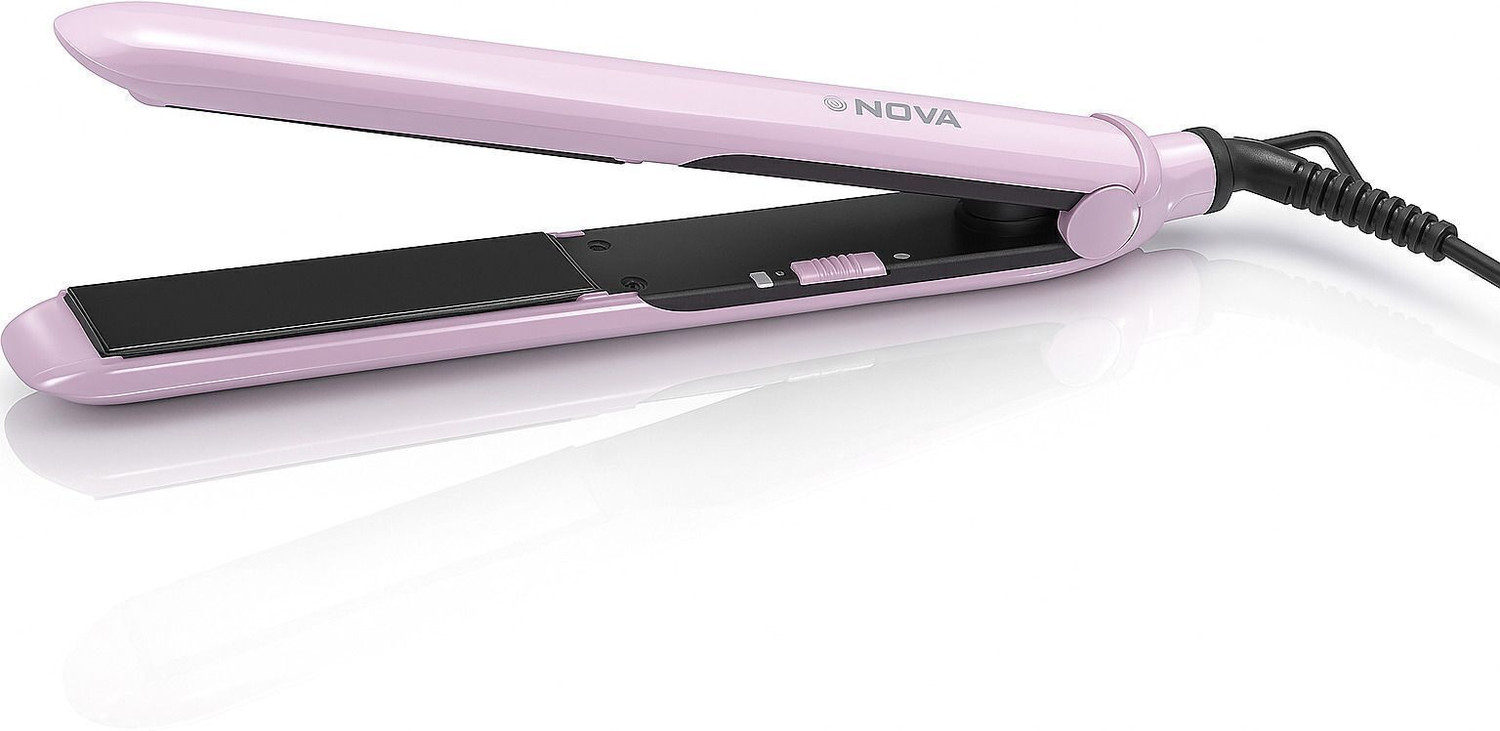 Image of NOVA 2 in 1 Straight and Curl NHS 906 Hair Straightener (Pink)
