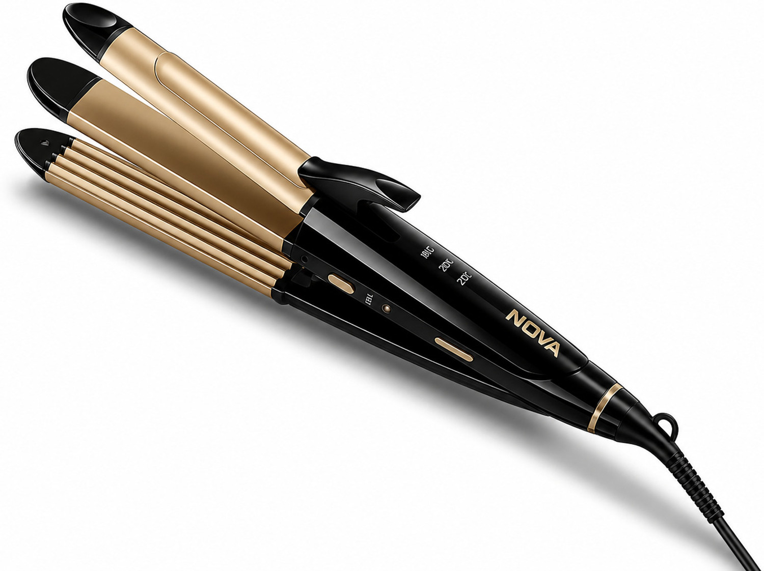 NOVA Keratin 4in1 Hair Styler- Curler,Crimper & Wavy NHS 802 Hair Straightener