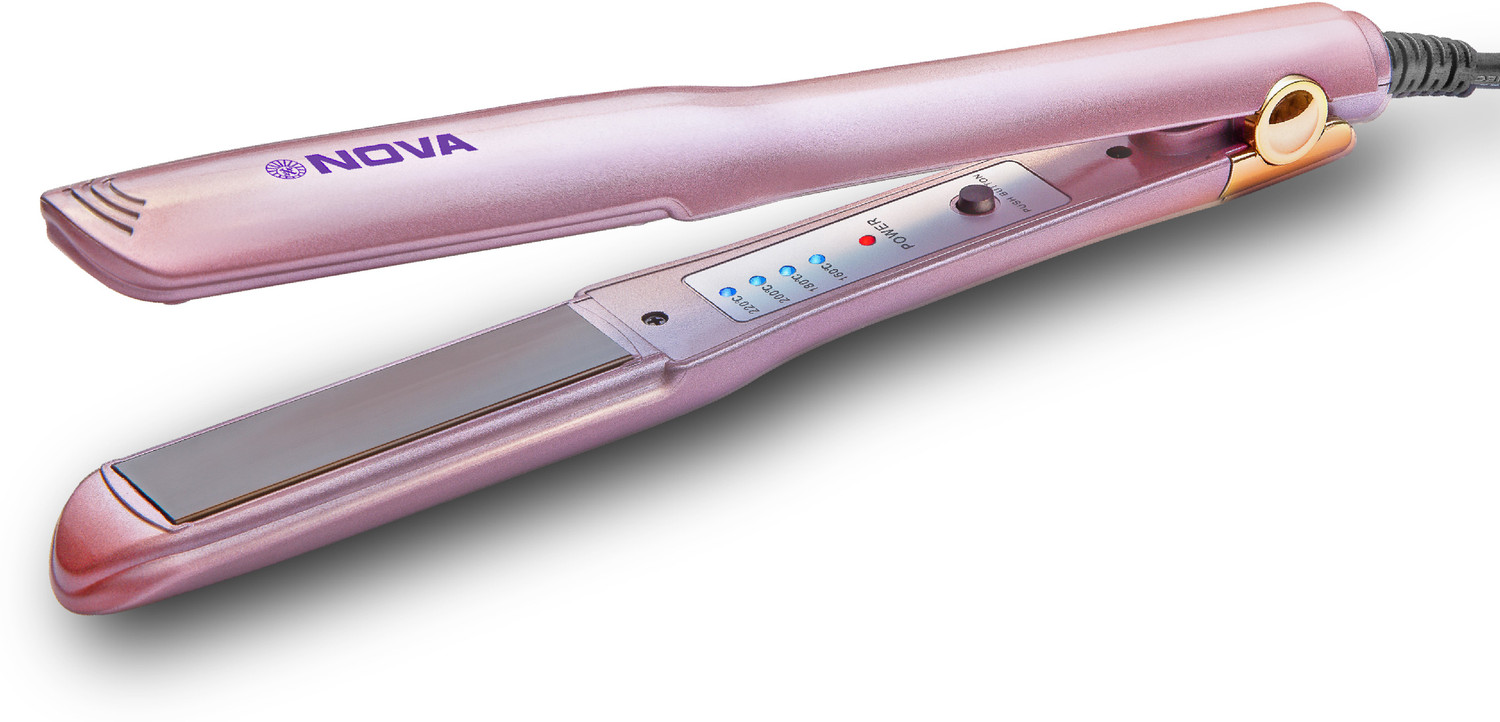 Image of NOVA 2 in 1 Straight and Curl NHS 906 Hair Straightener (Pink)