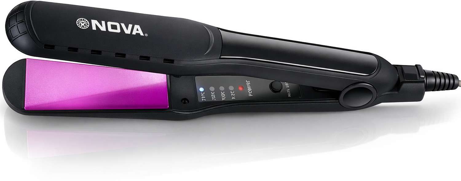 Image of NOVA 2 in 1 Straight and Curl NHS 906 Hair Straightener (Pink)