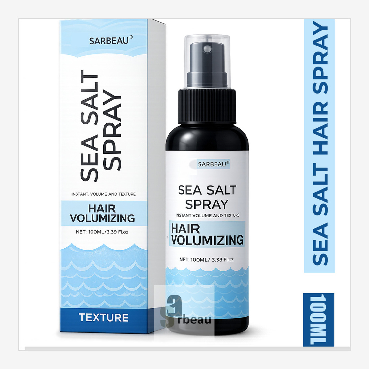 Image of QEQEQ Sea Salt Spray(100ml)Hair Volume,Texture,Heat Protectant,Hold-Styling Hair Spray Hair Styler (100 ml)
